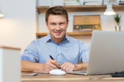 Selbstständiger im Büro